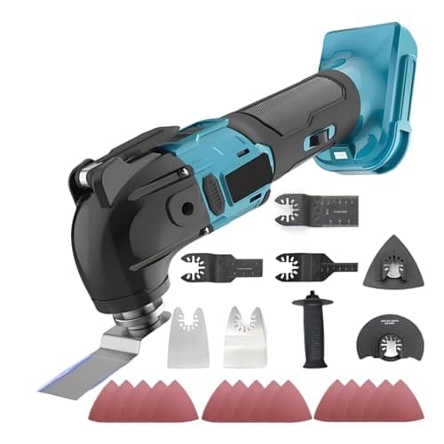 Outil multifonction oscillant Makita 18 V, outil sans fil oscillant avec 6 vitesses variables, outil oscillant multifonc