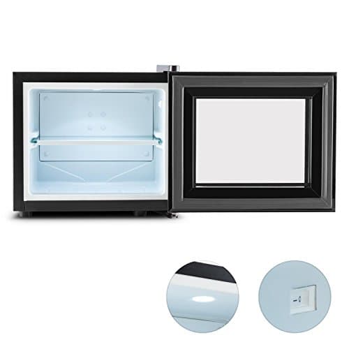 KLARSTEIN Mini Frigorifique Compact Noir pour Boissons et Fromages 10 L Classe B - Température 12-18 °C, Porte en Verre