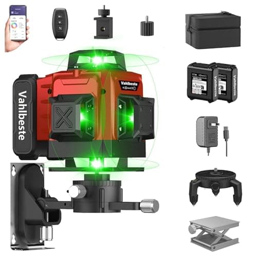 Niveau Laser Trepied 4D 16 Lignes 360° Chantier Étanche IP54 & Batterie IP54 Étanche & Affichage LED — 16Lignes