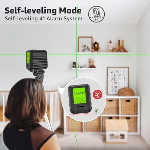 Niveau laser Huepar B011G-TP, Outil de niveau autonivelant, carrefour DIY, vert, Global Recycled Standard