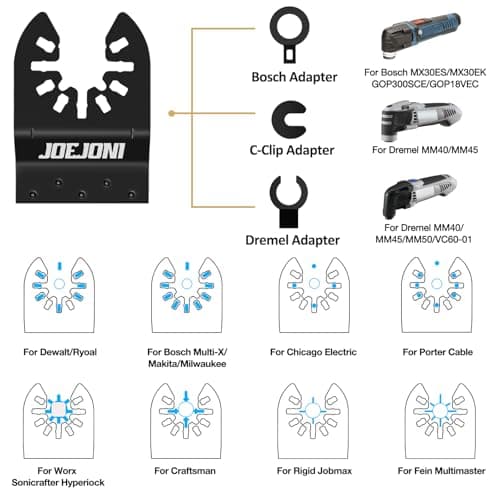 Trimmer Oscillante 13 Pièces, Outil Multifonction Universel, Accessoires Kit, Pour Fein Multimaster, Ryobi, Milwaukee, B