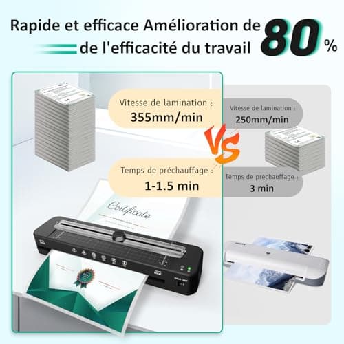 Plastifieuse A3 Plastifieuse A3 sans Bourrage Préchauffage Rapide