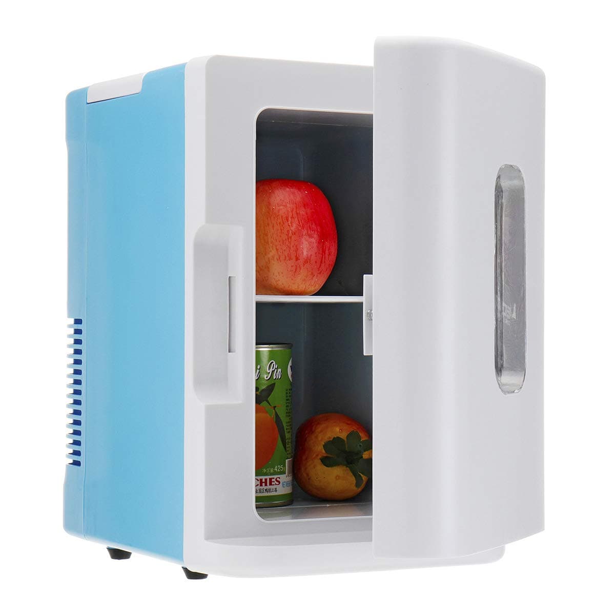 Réfrigérateur 10L Car et Maison Bleu et Blanc pour Adultes Multifonctionnel Dwarf Fridge