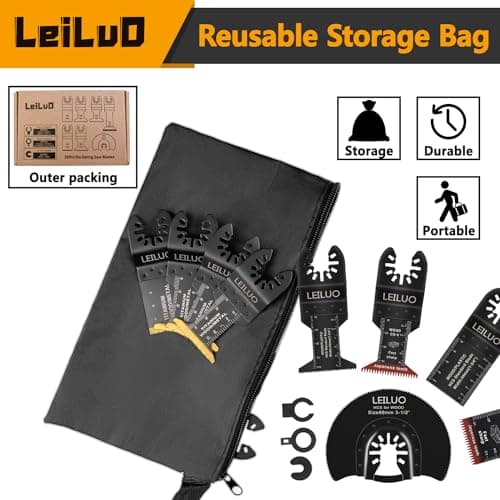 Ensemble de 29 lames LEILUO pour scie multi-outils, compatible avec Einhell, Makita, DTM51Z, Dremel et Parkside - parfai