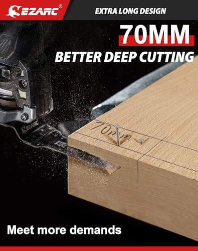 Lames de scie oscillante en titane EZARC, longueur standard et lames multitool oscillantes extra-longues pour la découpe
