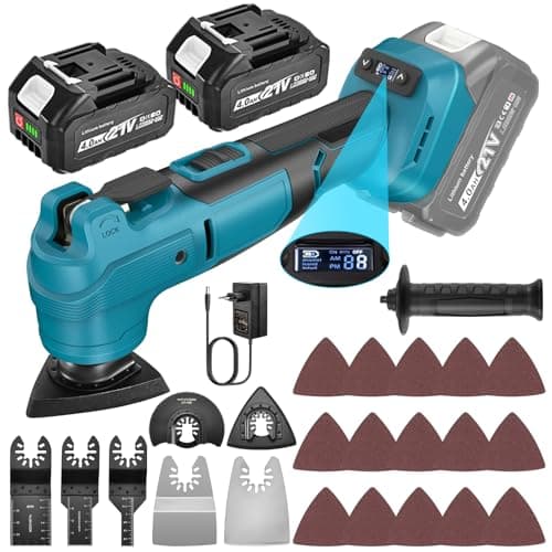 Outil Multifonction Sans Fil Maa-kita 18V 21V 2x4,0 Ah Batteries 6 Vitesses + Mode Automatique 8000-20000tr/min Coupe Po
