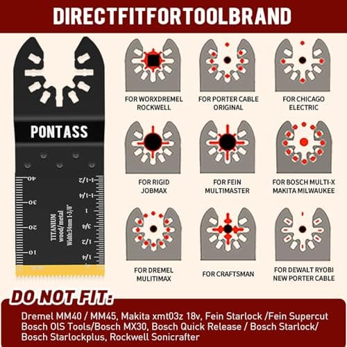 Lame Outil Multifonction Makita Dewalt, Universelle pour Plastique Bois Métal, Accessoire Outil Multifonction 27 Pcs

La