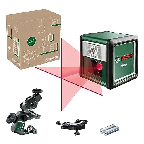 Bosch laser lignes Quigo avec pince universelle MM 2 pour travailleur professionnel en construction facilement portable