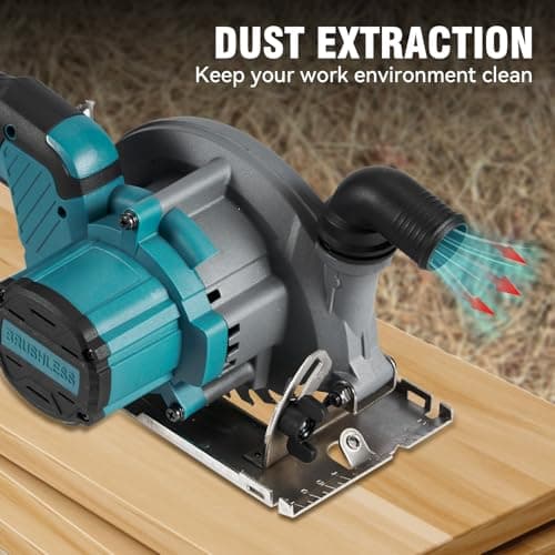 ONEVAN mini scie circulaire sans fil Makita, scie circulaire 18V pour Makita, batterie incluse pour pro (Professionnels)