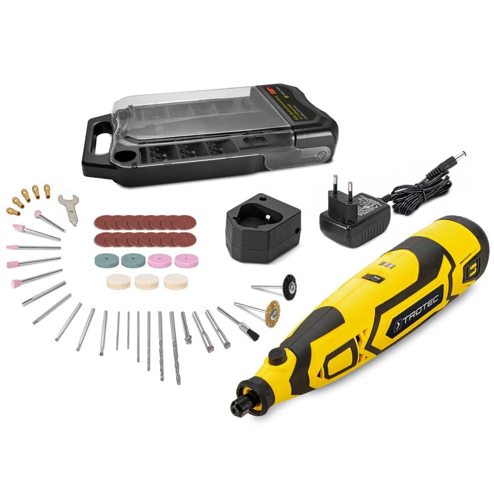 Outil multifonctions TROTEC sans fil PMTS 01-12V avec set de 51 accessoires | présélection de la vitesse à 7 niveaux | p