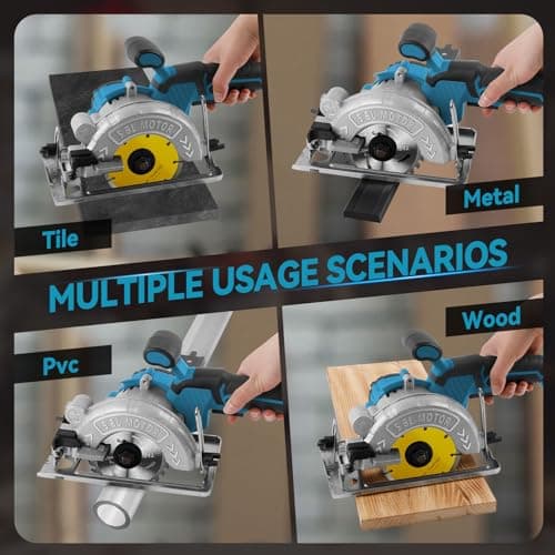 Scie circulaire Makita sans fil 18/20 V, 1000 W, 6200 tr/min pour bois et métal souple