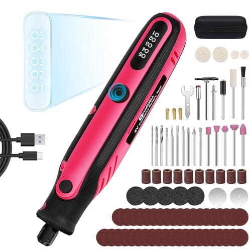 Outils rotatif Hardell multifonction 4V avec affichage numérique Noir
Outils rotatif Hardell sans fil 5 vitesses réglati — Rose