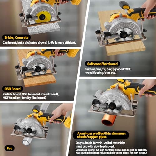 Scie circulaire Dewalt 18 V professionnelle pour travaux professionnels 0-45° 6200 tr/min 12,7 cm 3 lames