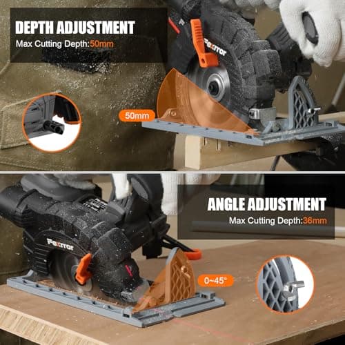 Scie circulaire sans fil 20V Black+Decker, batteries 4,0 Ah et chargeur inclus, guide laser, lame 150mm, coupe max 50mm