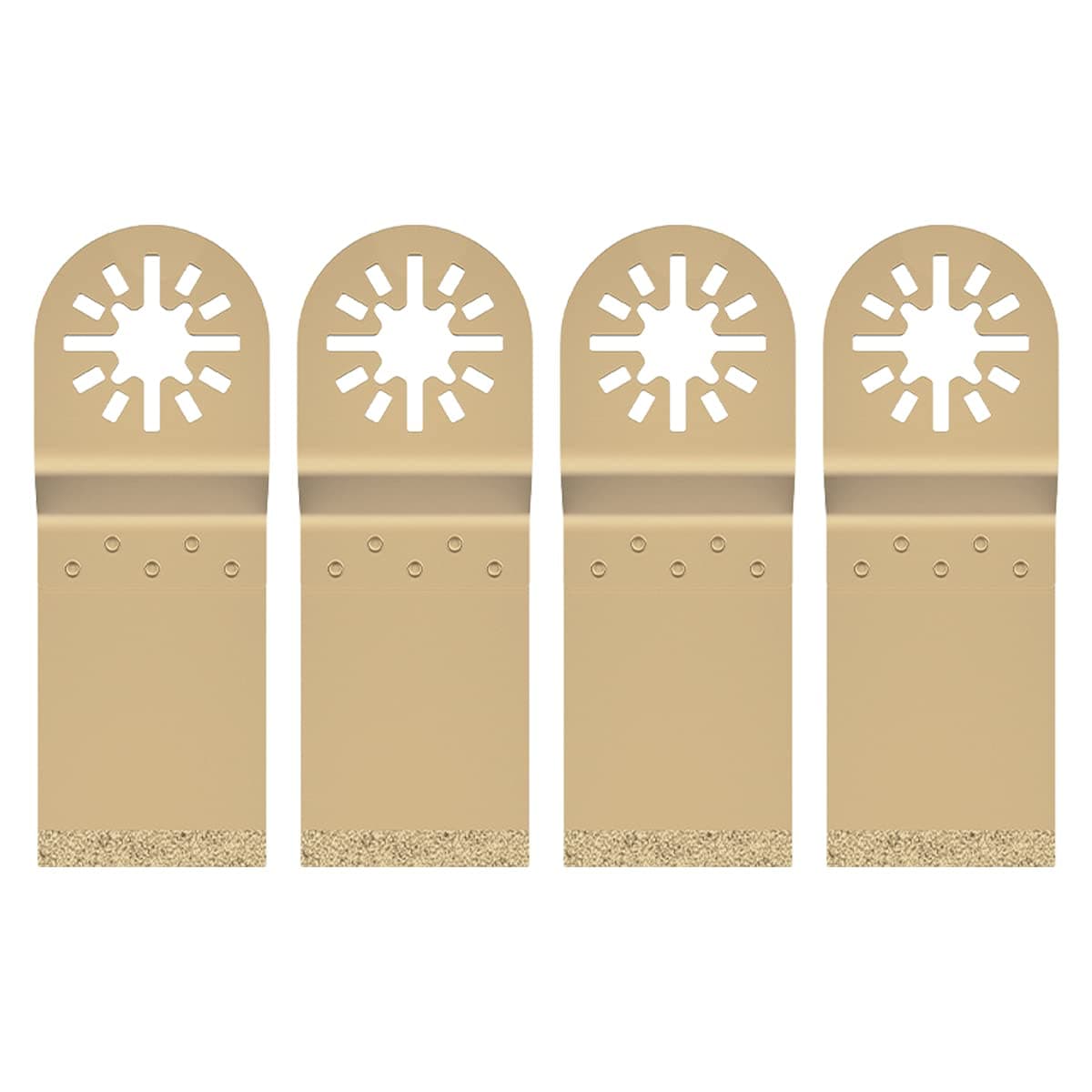 Lames de scie oscillantes diamantées Lot de 4 - Outil multifonction en métal - Changement rapide