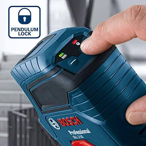 Laser Bosch Professional GLL 2-10 rouge, portée 10 m, 3 piles AA, housse, trépied BT 150, hauteur 55-157 cm, filetage 1/