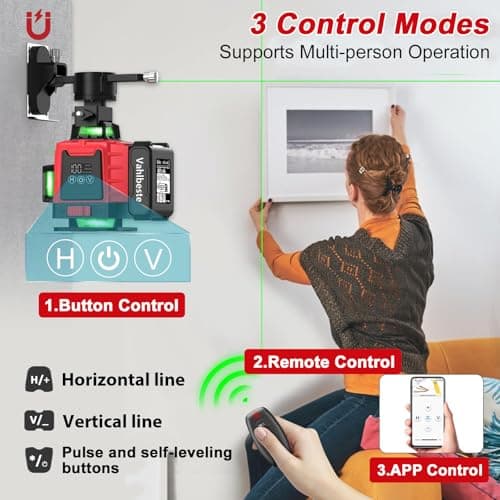 Niveau Laser Trepied 4D 16 Lignes 360° Chantier Étanche IP54 & Batterie IP54 Étanche & Affichage LED