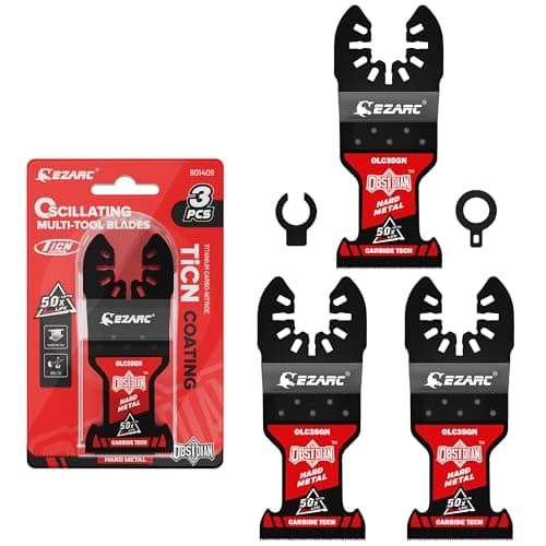Lames de scie oscillantes en carbure d'obsidienne EZARC, multi-outils à dégagement rapide pour métal dur, clous, boulons