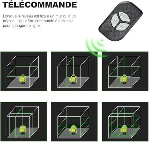 Stanew Niveau Laser 4D 16 Lignes, Autonivelant, Laser Niveaux pour Chantier, Professionnels et Amateurs, Scénarios de Tr