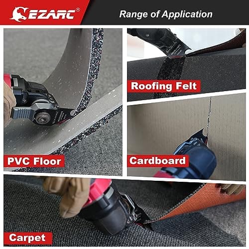 EZARC Oscillating Knife Blade Multi-Tools 3 Multifunction Scissors Blades pour Coupez des Matériaux Souples 3 Lames Scie