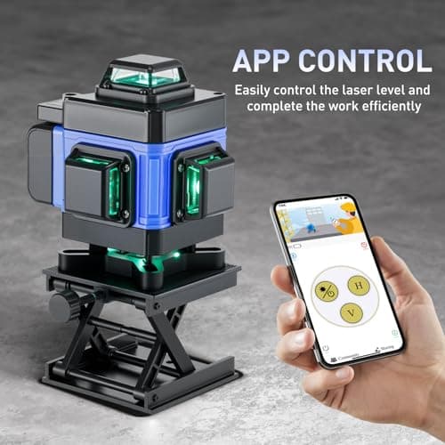 Laser Chantier Autonivelant 4d 16 Lignes Niveau Laser 360° Mode Impulsion Étanchéité IP54 pour Construction Télécommande