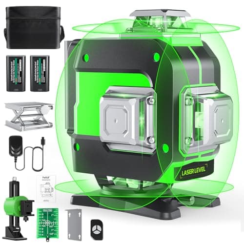 Laser FELLAT Autonivelant 4D 16 Lignes pourChantier avec Base de Levage et Batterie Réchargeable