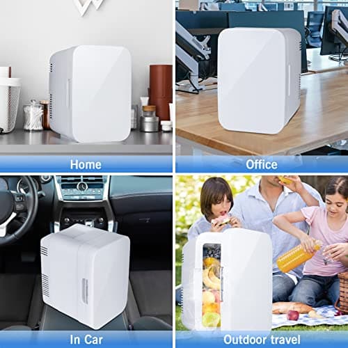 YU YUSING Mini Frigo Cosmétique 4 L Noir | Refroidisseur et Chauffeur portable | Idéal pour Voiture et Bureau | Espace I