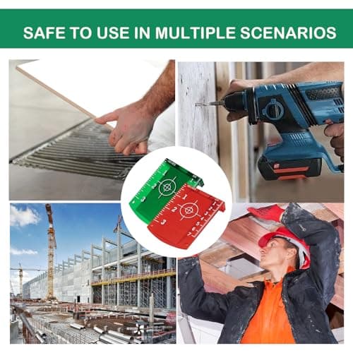 Cible Laser Magnétique 2 Pièces, Niveau Laser Et Outils De Mesure, Lignes Croisées, Pour Alignement Et Mesure (Vert et R