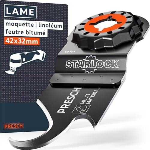 Presch Lame Scie Oscillante Bois et Métal 25x10mm - Dents BI pointues & forme coudée pour résultats précis - Lame Outil — Lame