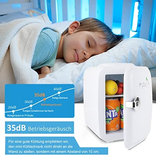 4 litres mini réfrigérateur thermoélectrique, parfait pour cosmétiques et boissons à la chambre à coucher et bureau, Bla