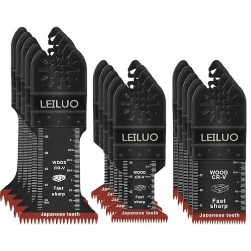 Leiluo lame oscillante en titane Dewalt Makita Ryobi 5 pièces pour outils multifonctions durcis métal bois — 15Pcs JP