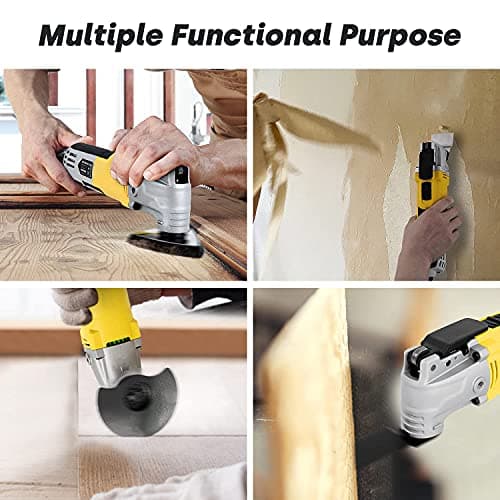 Outil Multifonction ENVENTOR Oscillant 300W | 6 Vitesses | 15000-22000RPM | 3° Angle Oscillant | 28 Pièces | Coupe, Ponç