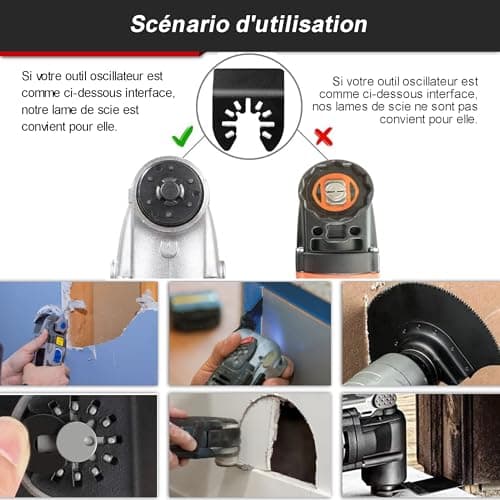 Scie Oscillante Makita Fein Dremel Dewalt 22Pcs Lame Universelle Precise et Durables Coupe Bois Métal Clous Plastique