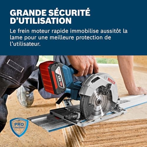 Bosch Professional 18V System scie circulaire sans-fil GKS 18V-57 G (Ø de lame : 165 mm, capacité de coupe : 57 mm, avec