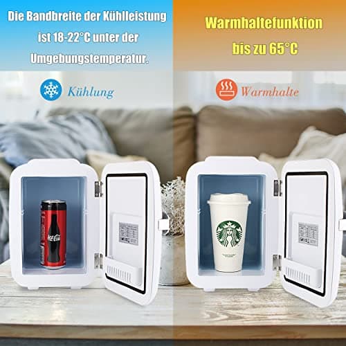 4 litres mini réfrigérateur thermoélectrique, parfait pour cosmétiques et boissons à la chambre à coucher et bureau, Bla