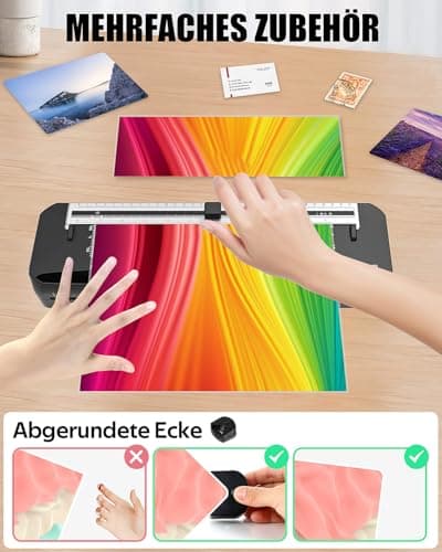Plastifieuse A3 avec 50 Feuille Pochettes Échauffement Rapide Coupe-Papier Intégré pour Bureau Maison École