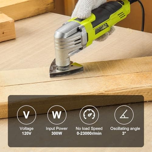 Outils Oscillants DEWINNER, 6 vitesses variables 0-23000RPM, outil multifonction 300W, accessoires avec lames multifonct