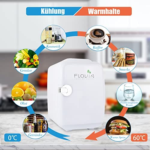 4 litres mini réfrigérateur thermoélectrique, parfait pour cosmétiques et boissons à la chambre à coucher et bureau, Bla
