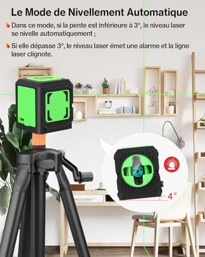 Niveau laser Lytool 1,2m vert rechargeable USB-C 3 niveaux luminosité