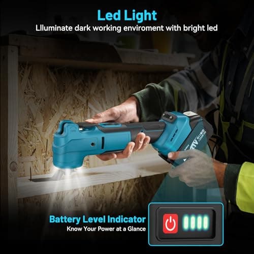 Outil Multifonction Sans Fil Maa-kita 18V 21V 2x4,0 Ah Batteries 6 Vitesses + Mode Automatique 8000-20000tr/min Coupe Po