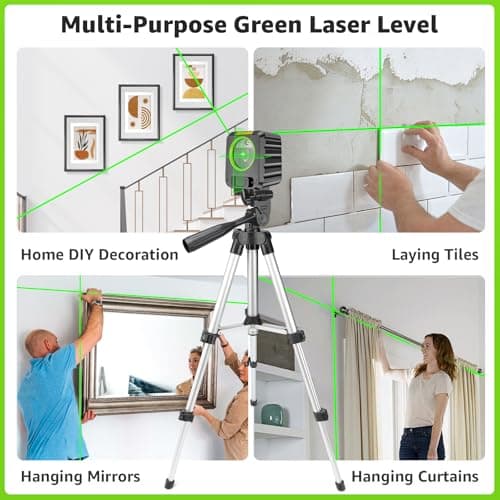 Niveau laser Huepar B011G-TP, Outil de niveau autonivelant, carrefour DIY, vert, Global Recycled Standard