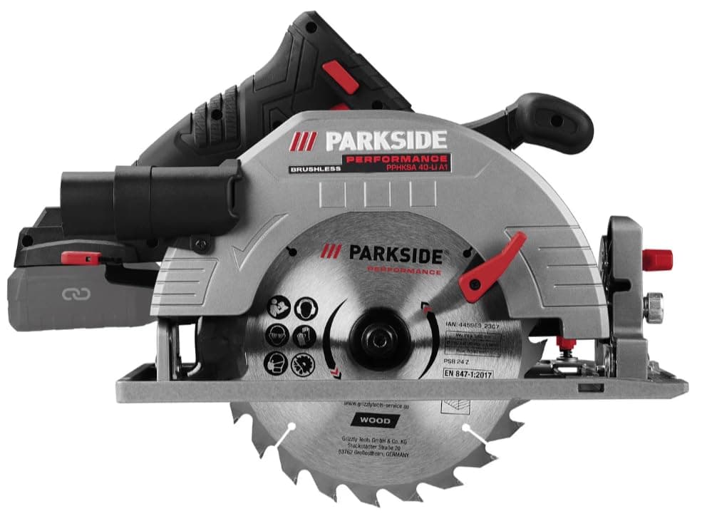 Parkside Performance PPHKSA Scie circulaire sans fil 40 V | Professional | Jardinage | Puissance remarquable | 40-Li | S
