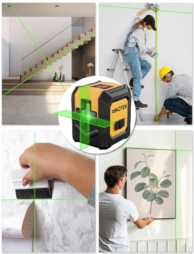 Niveau Laser Auto-nivelant Horizontal et Vertical pour la Décoration de La Maison - Batterie Incluse - Pochette de Trans