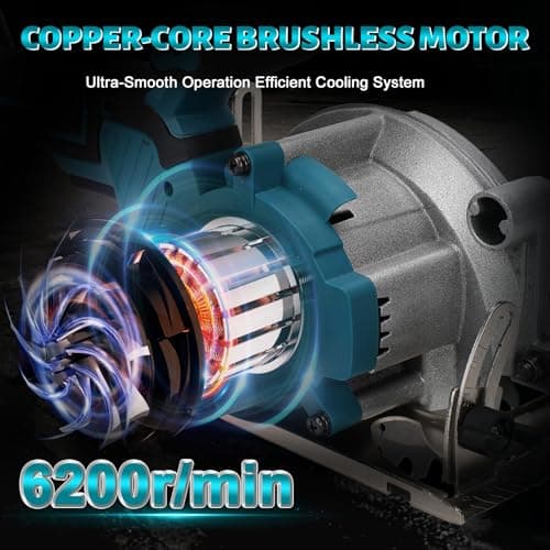 Scie circulaire sans fil Makita 18 V, mini scie circulaire sans balais 2 lames 140 mm, coupe diagonale 6200 tr/min, idéa
