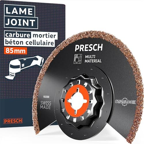 Presch Lame Scie Oscillante Bois et Métal 25x10mm - Dents BI pointues & forme coudée pour résultats précis - Lame Outil — Lame joint