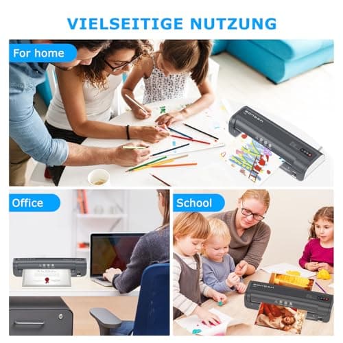 BONSEN Plastifieuse A3 Anti-Blocage 100 Pochettes Incluses Température NTC Précise Maison École Bureau Plastification Ra