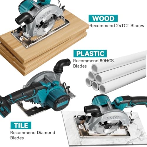 ONEVAN mini scie circulaire sans fil Makita, scie circulaire 18V pour Makita, batterie incluse pour pro (Professionnels)