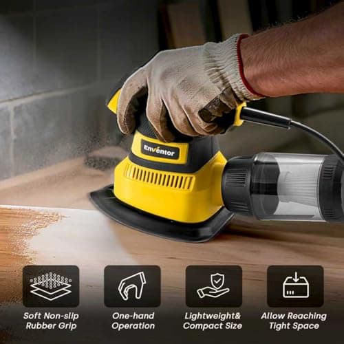 Enventor 210W Ponceuse Delta Avec 16 Papiers Abrasifs + [Propriétés] + [Public Cible] + [Scénario d'Utilisation]