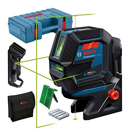 Bosch Professional Niveau Laser GCL 2-50 G vert intérieur RM 10 BT 150 lumineux 4 AA boîte — + Mallette + Pince