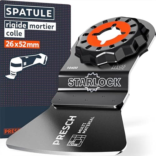 Presch Lame Scie Oscillante Bois et Métal 25x10mm - Dents BI pointues & forme coudée pour résultats précis - Lame Outil — Spatule